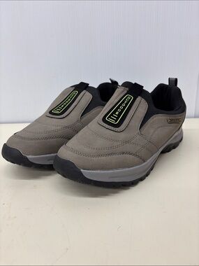 Outdoor Slip-On Men's Casual Comfort Loafers in Gray with Neon Accent